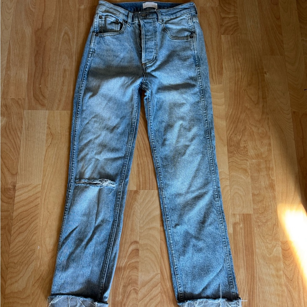 Boyish Light Blue Denim with Distressed Details